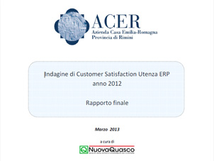 Indagine di Customer Satisfaction Utenza ERP anno 2012